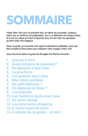 Guide pour visiter New York (PDF, 28 pages, gratuit)