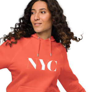 Sweat à capuche NEW YORK - Matière écologique Raglan unisexe