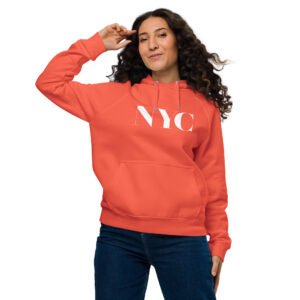 Sweat à capuche NEW YORK - Matière écologique Raglan unisexe