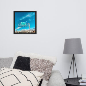 Affiche Encadrée - Direction Downtown Las Vegas