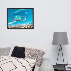 Affiche Encadrée - Direction Downtown Las Vegas