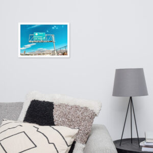 Affiche Encadrée - Direction Downtown Las Vegas