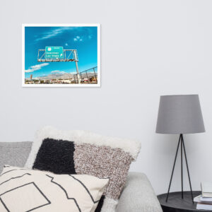 Affiche Encadrée - Direction Downtown Las Vegas