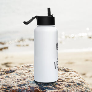 Bouteille d'eau en acier inoxydable avec paille