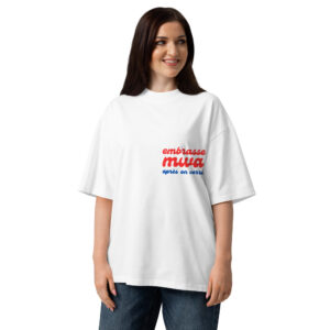 T-shirt Embrasse MWA après on verra, col montant écologique unisexe