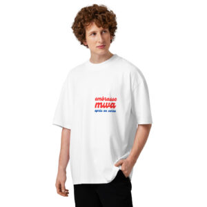 T-shirt Embrasse MWA après on verra, col montant écologique unisexe